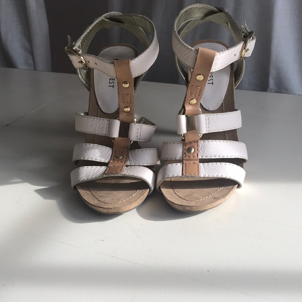 Nine West leather sandals.